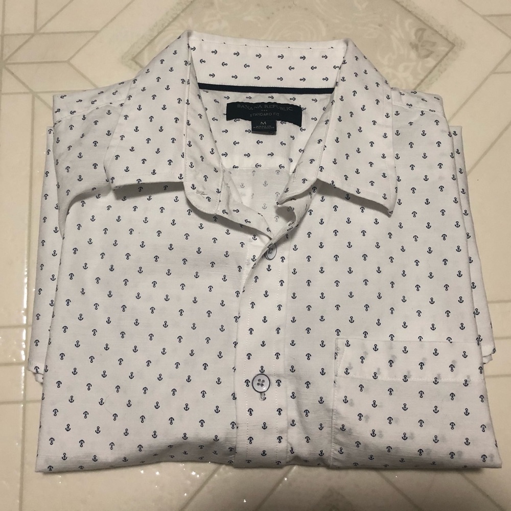 Banana Republic Anchor Short-sleeve Button Down